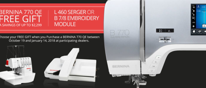 BERNINA 770 QE W/ FREE GIFT