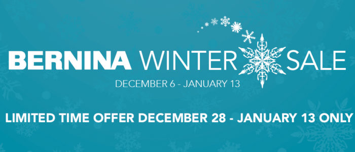 BERNINA Winter sale 2018 (Dec 28 – Jan 13)